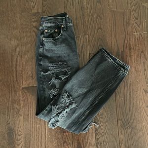Black High-Rise Baggy Jeans (Us 28)